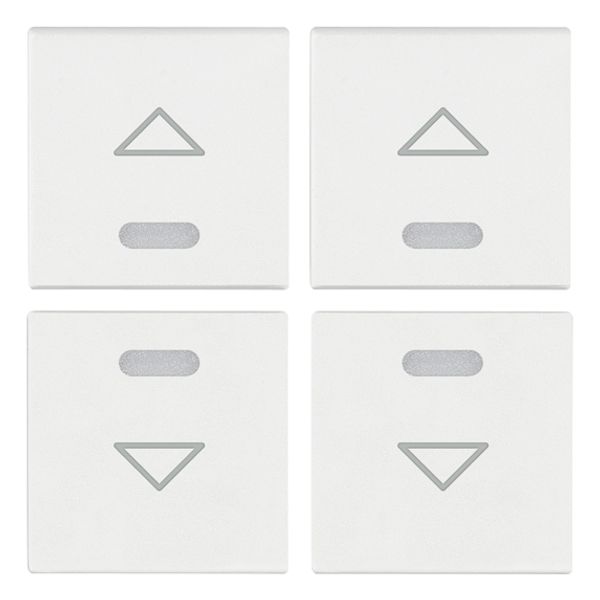 Four half-buttons 1M arrow symbol white image 1