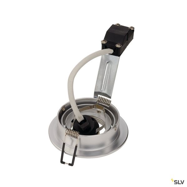 NEW TRIA GU10 downlight, max. 50W, round, brushed Alu image 1