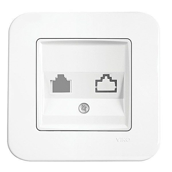 Linnera-Rollina Data+Numerical Phone Socket (Jacksız) White image 1