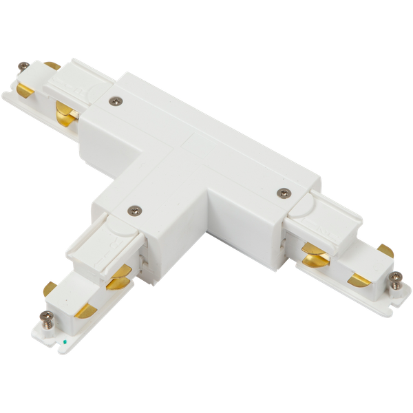 Primo Three Circuit T Connector Left Earth Inside White image 1