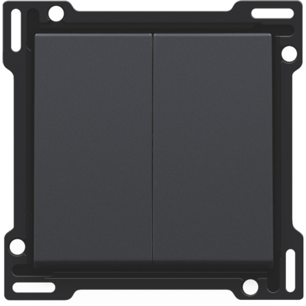 Finishing set for two-circuit switch, two-way switch + N.O. push butto image 1