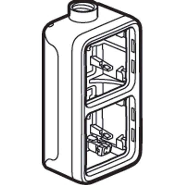 Plexo IP55 2v leeg vert. 1xM20 image 1