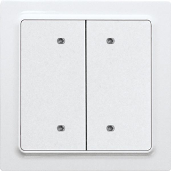 Bus pushbutton in E-Design55, pure white glossy image 1