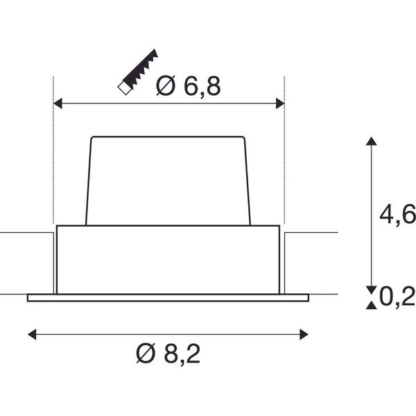 NEW TRIA 68 LED DL ROUND Set, 9W, 3000K, 38ø, alu brushed image 2