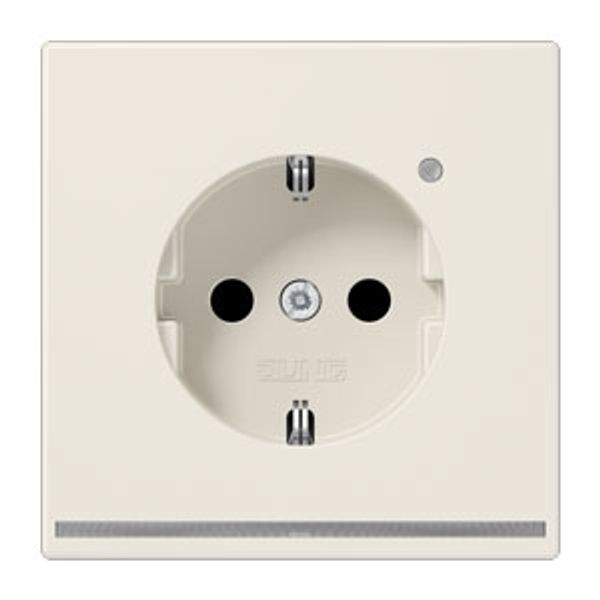 Schuko socket with LED pilot light LS1520-OLNW image 5