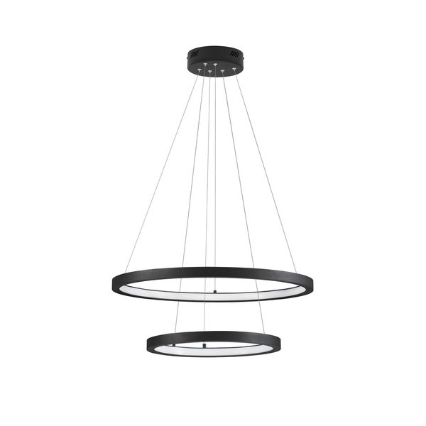 Triac Dimmable Sandy Black Aluminium   & Acrylic  LED 60 Watt 230 Volt  1755Lm 3000K IP20   D1: 60 D2: 40 H: 120 cm Adjustable Height & Rotating image 1