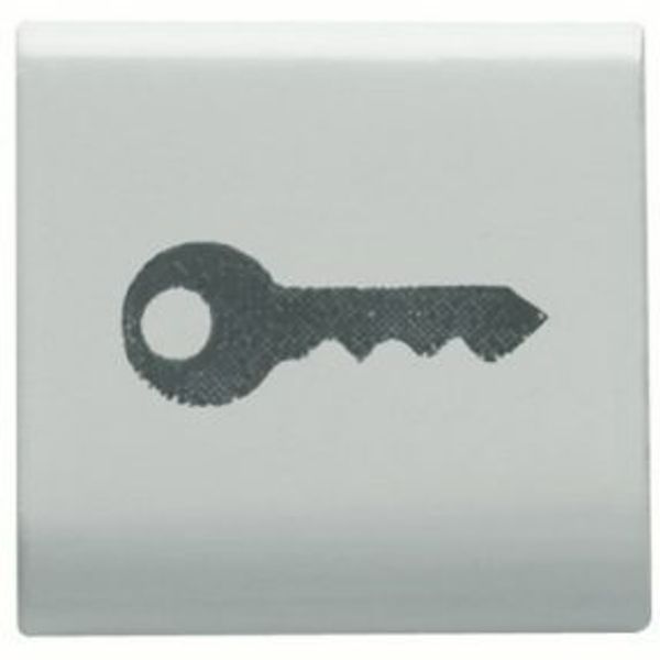 INTERCHANGEABLE BUTTON KEY - 22X22mm - KEY - SATIN WHITE - CHORUSMART image 1