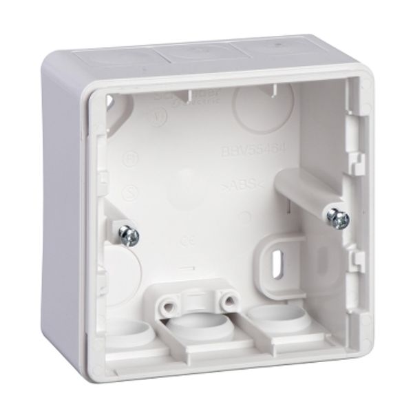 Exxact surface mounted box 1-gang high IP44 white image 2