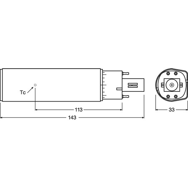 OSRAM DULUX LED D/E HF & AC MAINS 7W 840 G24Q-2 image 4