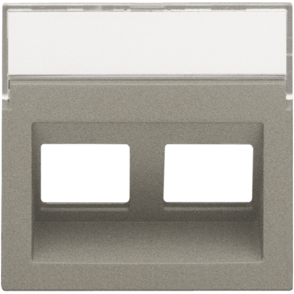 Central plate data 2x RJ oblique output, bronze coated image 1