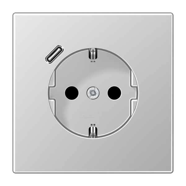 Schuko socket with LED pilot light AL1520-OANLNW image 1