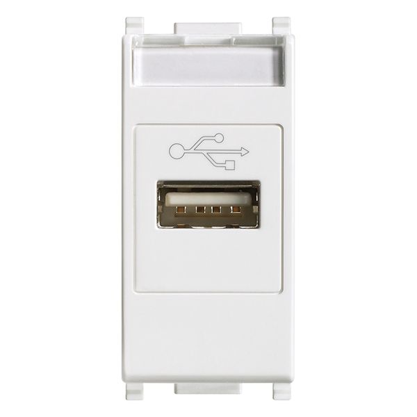 USB socket connector white image 1