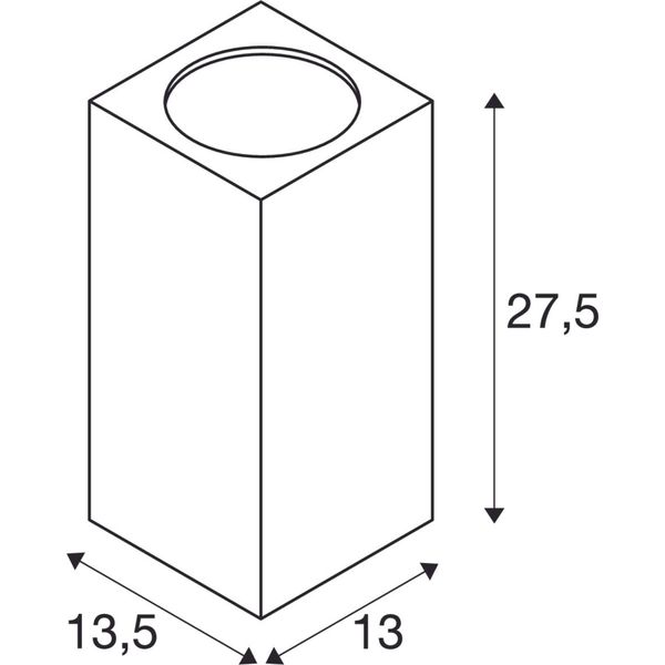 BIG THEO UP/DOWN OUT ES111, max. 2x75W, square, silvergrey image 5