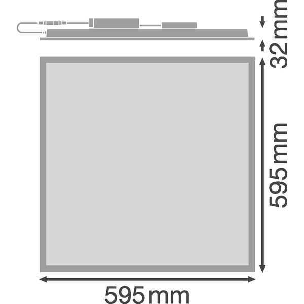 PANEL PERFORMANCE 600 UGR < 19 DALI 30 W 4000 K UGR19 image 3