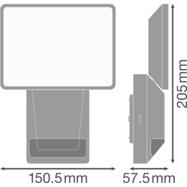 ENDURA® PRO FLOOD SENSOR 15W 4000K IP55 Dark Gray image 9