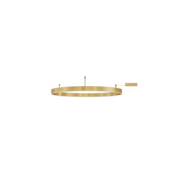 Triac Dimmable Brass Gold Aluminium  & Acrylic  LED 60 Watt 230 Volt  4552Lm 3000K IP20  D: 100 W: 1.2 H: 18 cm image 1