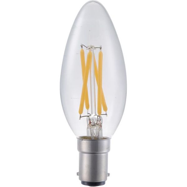 LED Ba15d Fila Candle C35x100 230V 320Lm 4W 925 AC Clear Dim image 1