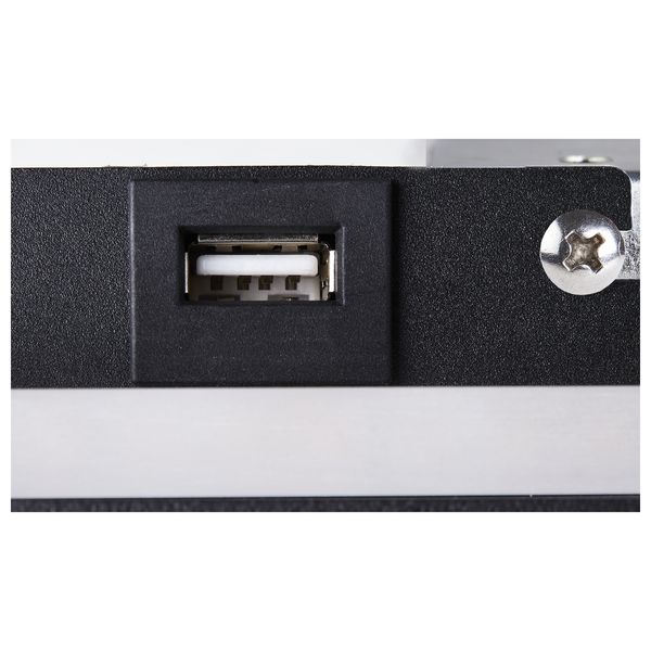 SOMNILA SPOT, indoor LED surface-mounted wall light 3000K black version left incl. USB connection image 9