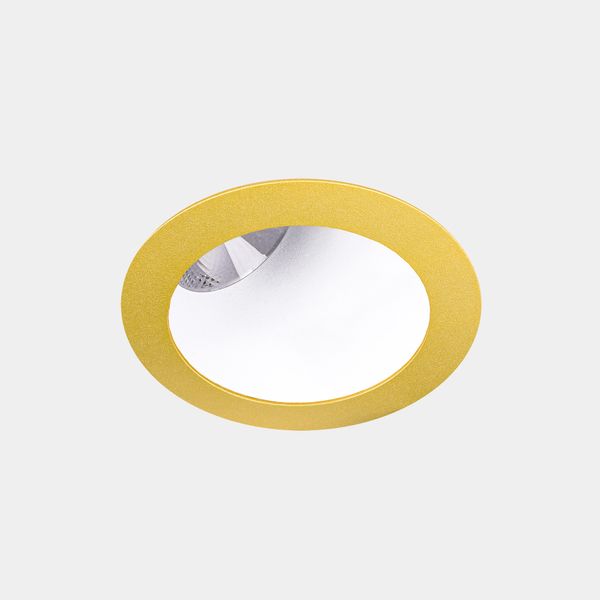 Downlight Play Deco Asymmetrical Round Fixed 11.9W LED neutral-white 4000K CRI 90 44.9º PHASE CUT Gold/White IP54 1311lm image 1