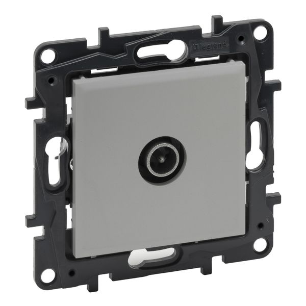 TV SOCKET THROUGH-WIRING ALUMINIUM image 1