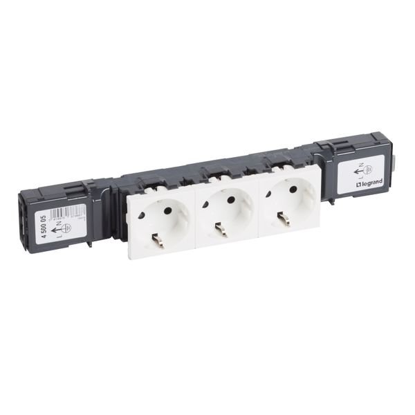 Socket Mosaic - 3x2P+E - for instal. on trunking - auto. term. WAGO WINSTA - std image 2