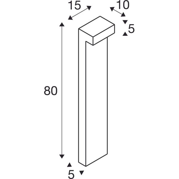 L-LINE OUT 80 7W 3000/4000K 230V LED IP65 anthracite image 1