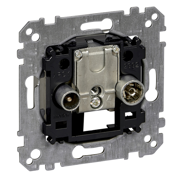 Antenna intermediate socket, Merten inserts, 2 outputs R/TV+SAT,Through line image 4