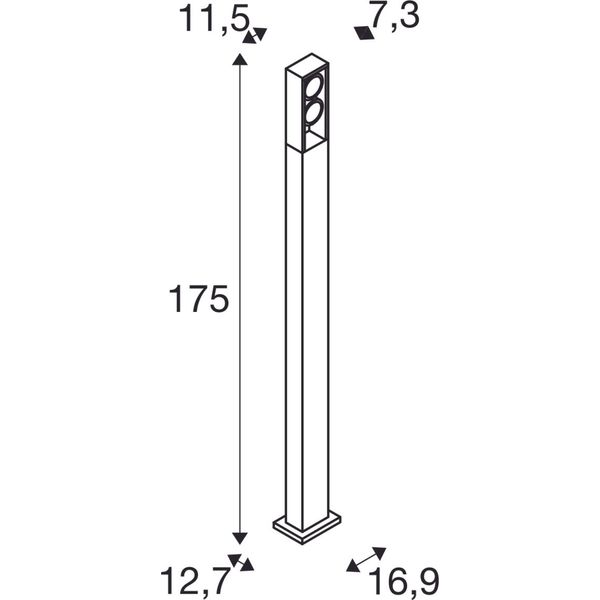 ESKINA FRAME 175 27W 2200/3500lm 95ø ?80 230V 3/4K IP65 anth image 2