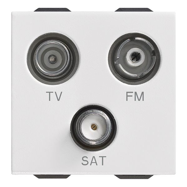 TV-FM-SAT single conn. 3outs white image 1