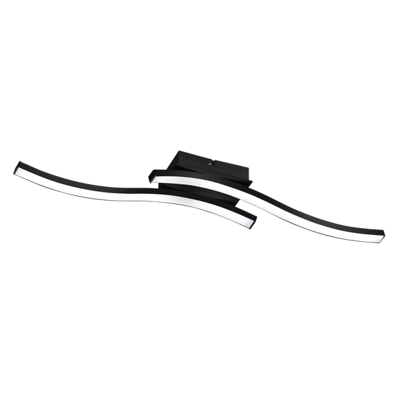 Route LED ceiling lamp 2-pc matt black image 1