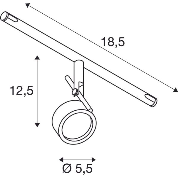 SALUNA, cable luminaire for TENSEO, QR-C51, chrome image 3