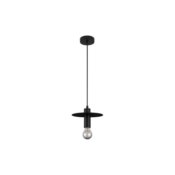 Black Metal  LED E27 1x12 Watt 230 Volt  IP20 Bulb Excluded  D: 20 H  1: 14.5 H  2: 180 cm Adjustable height image 1