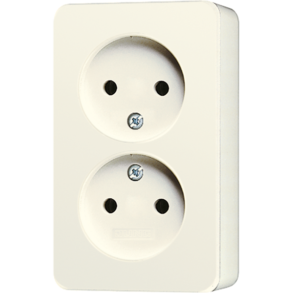 2-gang socket without earth 6010A image 1