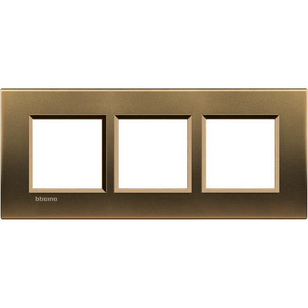 LL - cover plate 2x3P 57mm shiny bronze image 1