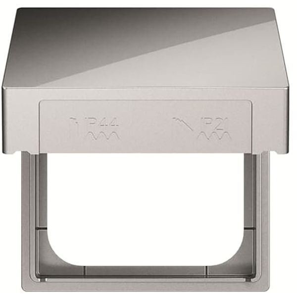 2518-WD-803 Cover Frame Busch-axcent®, solo® grey metallic image 1