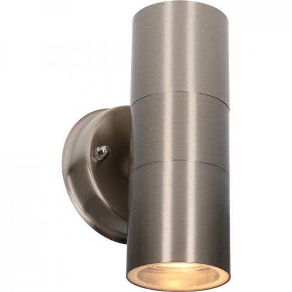 Outdoor Light without Light Source - wall light Kopenhagen - 2xGU10 IP44  - Stainlesssteel image 1