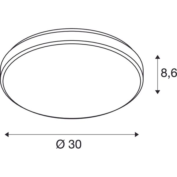 MARONA LED, ceiling light, round, 3000K,15W, 1200lm, br. alu image 2