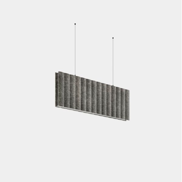 Lineal lighting system Infinite Pro Acoustic 1136mm Suspended Hexa-Cell 30.38W LED warm-white 3000K CRI 80 ON-OFF Dark grey felt IP40 1290lm image 1