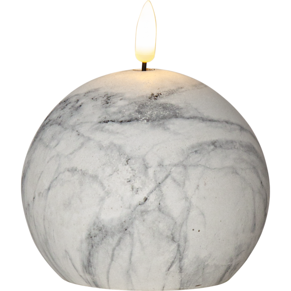 LED Pillar Candle Flamme Marble image 2