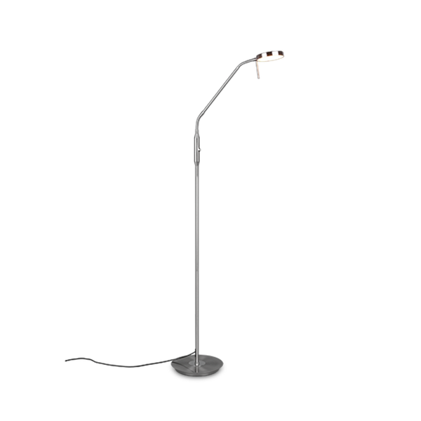 Monza LED floor lamp brushed steel image 1