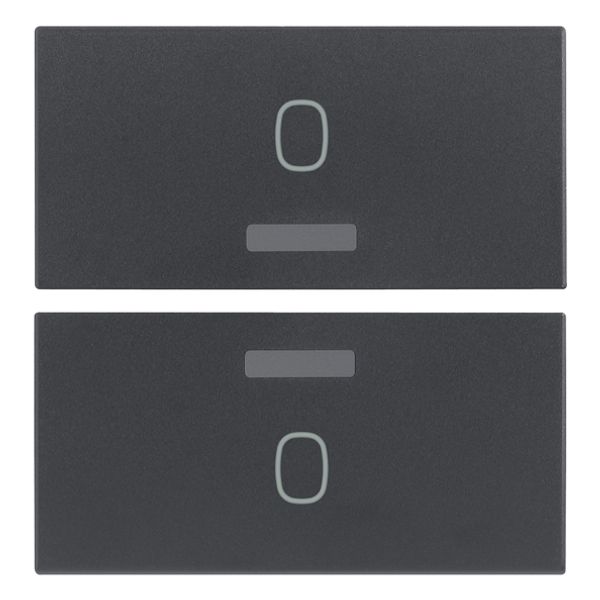 Two half-buttons 2M O symbol grey image 1