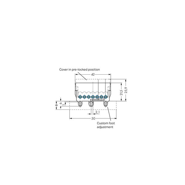 Conductor support, base without ground contact with snap-in mounting f image 4