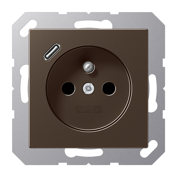 Socket fren/belg with USB type C A1520F-18CMO image 1