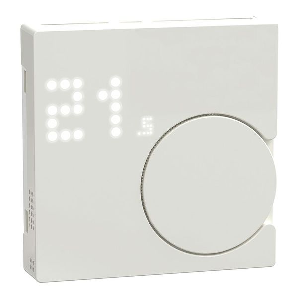 Connected room temperature controller module, polar white glossy, System M, ZB image 1