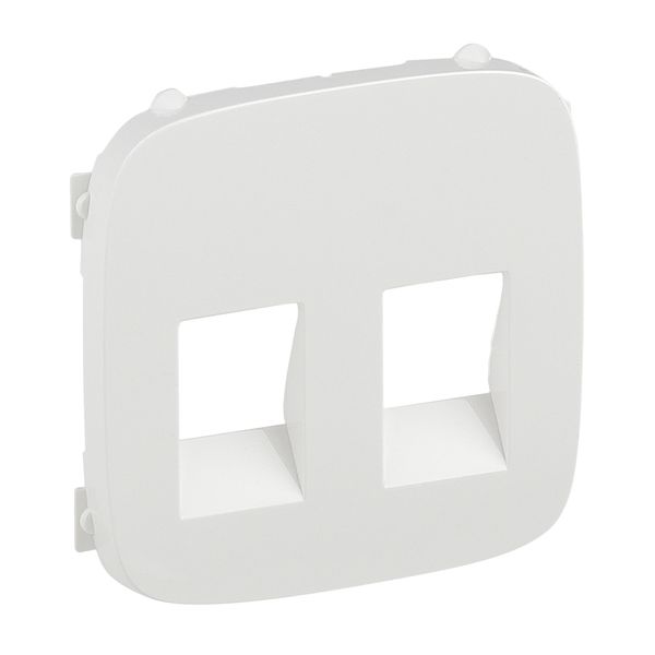 Cover plate Valena Allure - double loudspeaker socket - white image 1