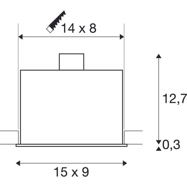 KADUX 2 GU10 Downlight, angular, matt black, max. 2x50W image 3