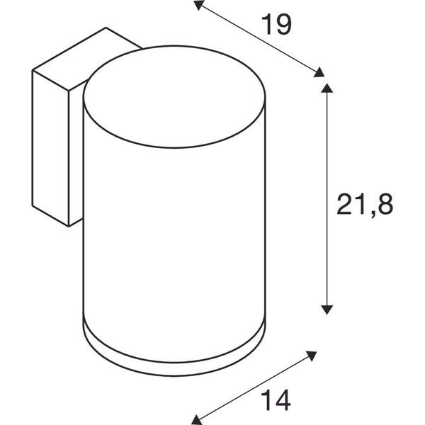 ENOLA ROUND L, single outdoor LED surface-mounted wall light anthracite CCT 3000/4000K image 3