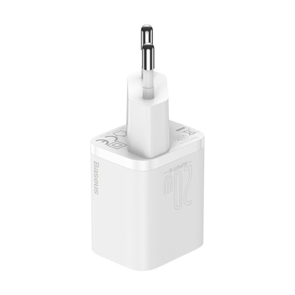 Wall Quick Charger Super Si 20W USB-C QC3.0 PD, White image 2