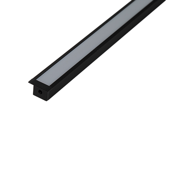 2m Recessed Profile 20x15mm IP20 Black image 2