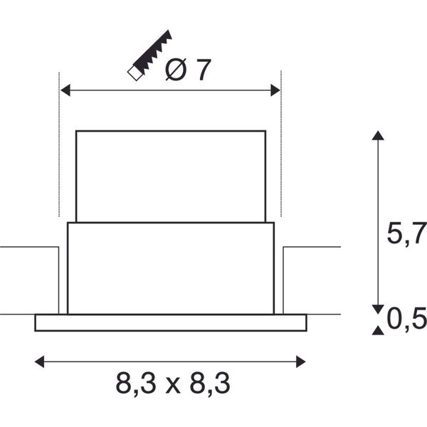 PATTA-F recessed ceiling lumin. 9W, 3000K, 38ø, ang., black image 2